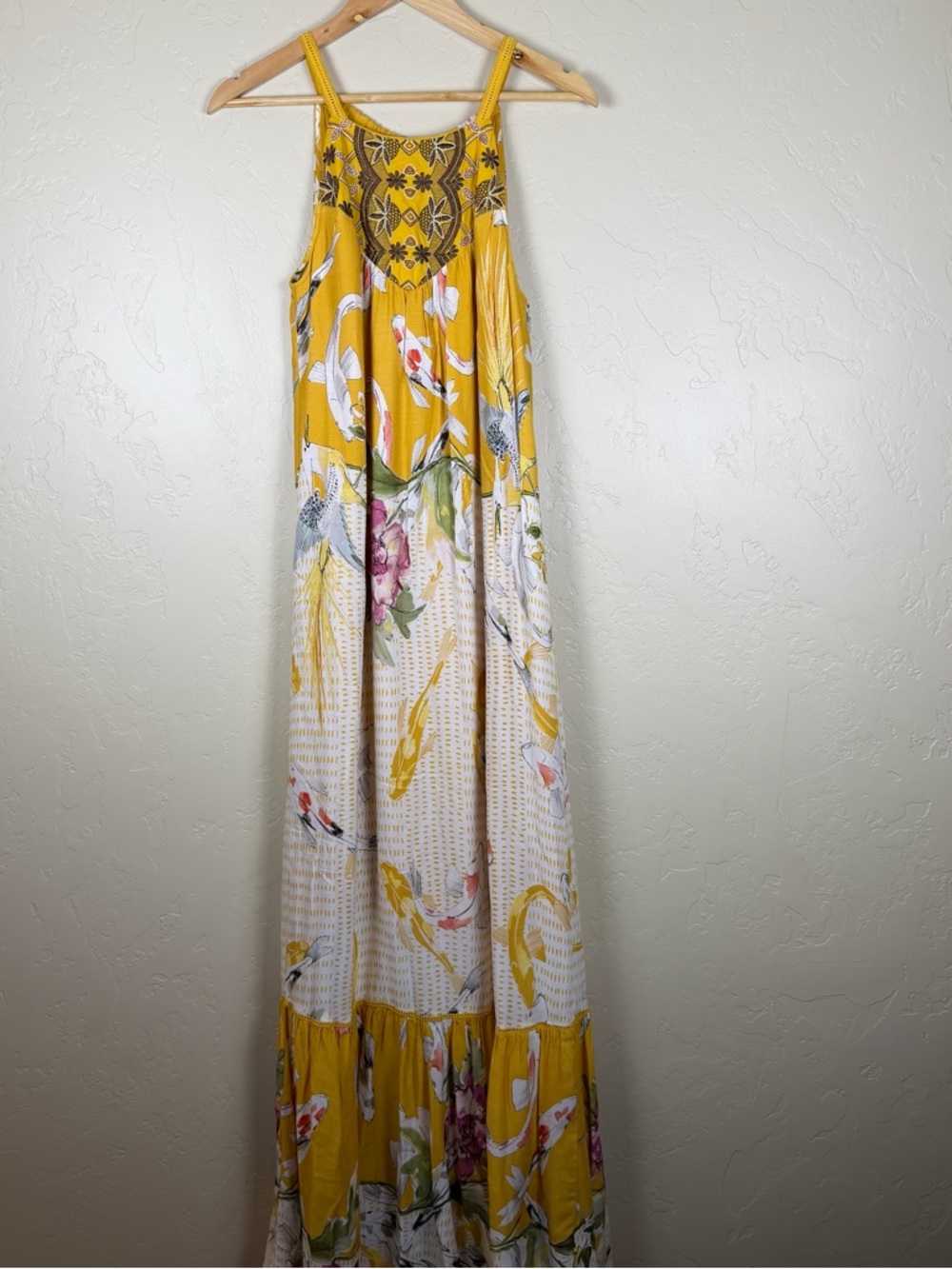 Anthropologie One September Paradiso Koi Fish
Halter Maxi Dress Size Medium - Picture 3 of 8